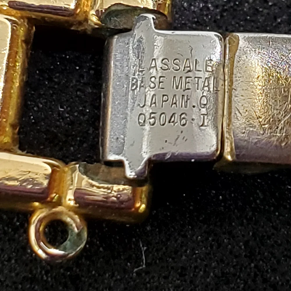 VINTAGE SEIKO LASALLE 18K GOLD PLATED WOMEN'S WATCH WITH SWAROVSKI CRYSTALS
